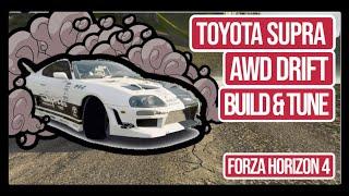 Toyota SUPRA (AWD) Drift Build & Tune | Forza Horizon 4 + Gameplay