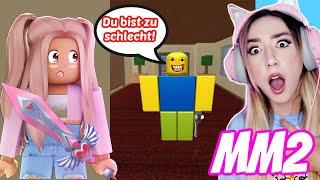 SPIELE niemals MM2 in roblox als NOOB gamer GIRL gegen PRO (einfach zum LACHEN UFF challenge)