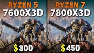 Ryzen 5 7600X3D vs Ryzen 7 7800X3D // Test in 9 Games