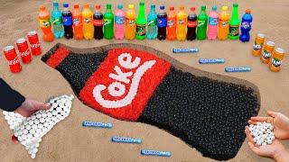 Coca-Cola-Logo vs. Mentos mit Orbeez unter der Erde | Beste Coke-Experimente