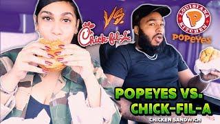 POPEYES CHICKEN SANDWICH VS. CHIC FIL-A CHICKEN SANDWICH!!! (INTENSE)