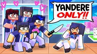 ONE GIRL in an ALL YANDERE Minecraft School!