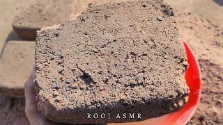 ASMR  Red Dirt + Black Concrete Water Crumbles Pouring/Pasteplay  Super Satisfying ️