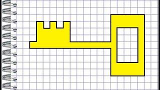 Ключ. Графический диктант по клеточкам.