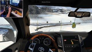 Toyota Land Cruiser 200 VXR - Euro Truck Simulator 2 1.45 Snow | Thrustmaster T248 gameplay