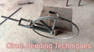 Awesome techniques for circle bending // How To make Metal Bar Bender / Round Bar Bending Diy,