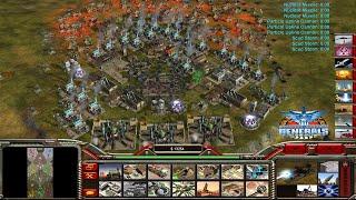 Command & Conquer: Generals - Zero Hour - Boss Generals 1 vs 7 Hard Generals (Fall of Meteors)