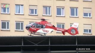 Rescue Helicopter Take Offs @ Heliport Diak Schwäbisch Hall