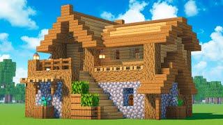 База для выживания в майнкрафт - Красивый деревянный дом minecraft