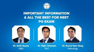 Important Information & All The Best For NEET PG Exam | MIST FMGE
