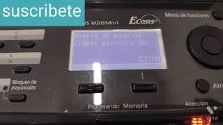 error c3100 en KYOCERA 2035/ avería de máquina llamar al servicio técnico c3100