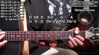 LOVE IS ALL AROUND The Troggs Guitar Lesson  Tutorial TABS@EricBlackmonGuitar