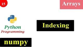 Indexing Operation in NumPy Arrays | Python Tutorials