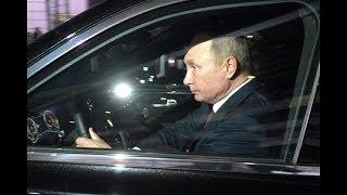 Путин проехал по новой трассе Москва - Санкт Петербург на лимузине Aurus | Пародия "Попутная песня"