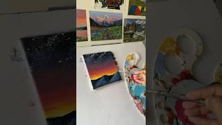 Easy landscape painting #art #artist #paintingtutorial #acrylicpainting #acrylic #acrylicscenery