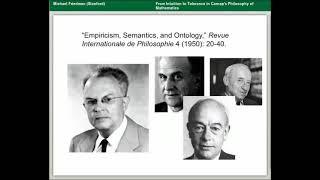 Carnap's Philosophy of Mathematics: From Intuition to Tolerance | Michael Friedman