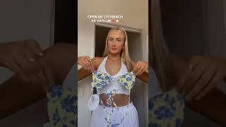 SUMMER TRY ON HAUL ️ #shorts #swimwear #linen #whiteoutfit