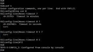 CCNA 200-301 Command Reference:  "exec-timeout"