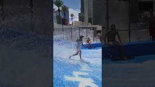 Lexi Barna - Las Vegas FlowRider at Planet Hollywood Resort Pro Flowboarder Flowboarding Pool deck