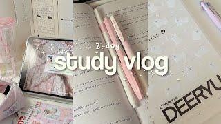 2-day study vlog  being productive, lots of note-taking, stu(dying)...