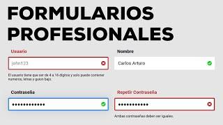 Aprende a Diseñar Formularios Profesionales con Validación de Datos