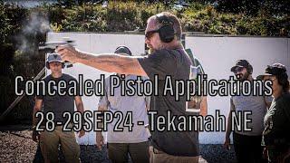 GreyBeard Actual Concealed Pistol Applications - 28-29SEP24 - Tekamah, NE