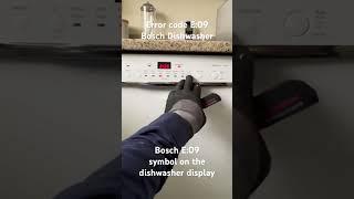 Troubleshooting Bosch dishwasher Error code E09 fix problem step by step with Appliance Service Guys