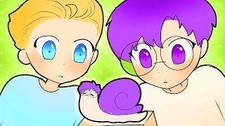 LankyBox Justin TURNS INTO A SNAIL!? (FUNNY ANIMATED LANKYBOX MOMENT!) *SNAIL JELLY FACE MASK*