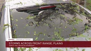 Denver7's Allie Jennerjahn surveys severe hail damage from overnight storm Tuesday