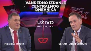 Hadžifejzović i Dodik imaju VANREDAN intervju! Vanredna situacija – vanredan CD | 28. 4. u 18.45