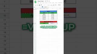 How to use =VLOOKUP in Google Sheets 