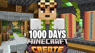 I Survived 1000 Days with the Create Mod in Hardcore Minecraft [FULL MOVIE]