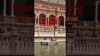 Tourist summer boating series 118 | enjoying the summer in Sevilla #boating #plazadeespaña  #shorts