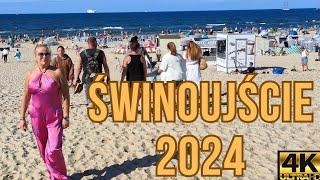 Świnoujście - Lato 2024 | Spacer po mieście i plaży (4k-60fps)