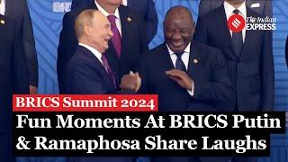 Vladimir Putin Shares Light Moment With South African President Cyril Ramaphosa At BRICS Summit