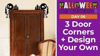 Halloween Door Corners  Day 06 Halloween Craft Countdown 2024