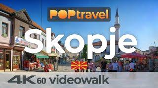 Walking in SKOPJE / North Macedonia - 4K 60fps (UHD)