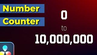 Create Animated Custom Number Counter in DaVinci Resolve (Counts up to ANY Number!)