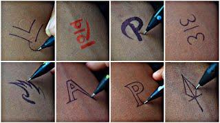 Best tattoo ideas || शिव tattoo_ P letter _A letter _R letter _simple tribal with feathers tattoo