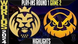 MDK vs VKE Highlights Game 2 | Worlds 2024 Play Ins Round 1 | Mad Lions Koi vs Vikings Esports G2