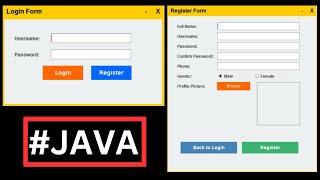 Java Project Tutorial - Make Login and Register and Dashboard Form Using NetBeans And MySQL Database