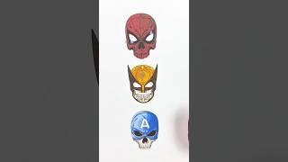 Deadpool X Wolverine X captian America face  diy #deadpool #spiderman #captainamerica