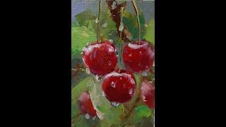 Рисуем вишню (draw a cherry). Мастер-классы Вугара Мамедова.