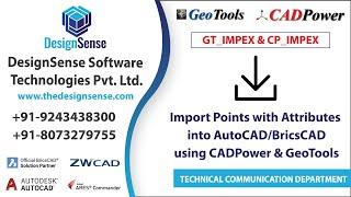 Import points with attributes into AutoCAD/BricsCAD | CADPower & GeoTools Tutorials | GT_IMPEX Tools