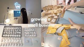 small business vlog  starting my own website, shop launch prep, packing orders, selling out