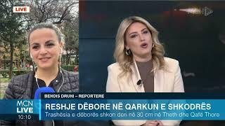 Dëbora në qarkun e Shkodrës/ Druni: Trashësia e dëborës në Theth dhe Qaf Thore, deri në 30 cm