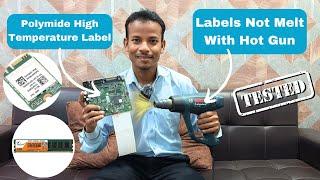 Polyamide High Temperature Label Not Melt with Hot Gun | Mother Board Labels | High quality Labels |