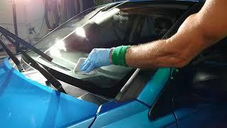 How to apply DALLAS PAINT CORRECTION TMR ceramic coating to a glass windshield