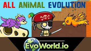 "All Animal Evolution in EvoWorld.io – Full Tier Journey to survive the Game! "#evoworld #gaming