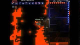 Terraria - Basic way to Mine The Hellstone Safely